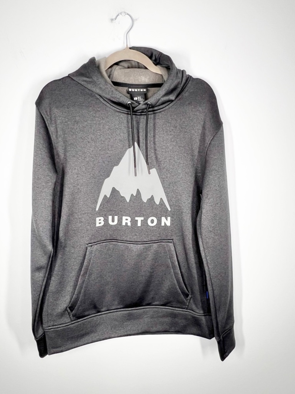 NWT Burton Oak Pullover Hoodie Sweatshirt True Black Heather Mountain Logo XS